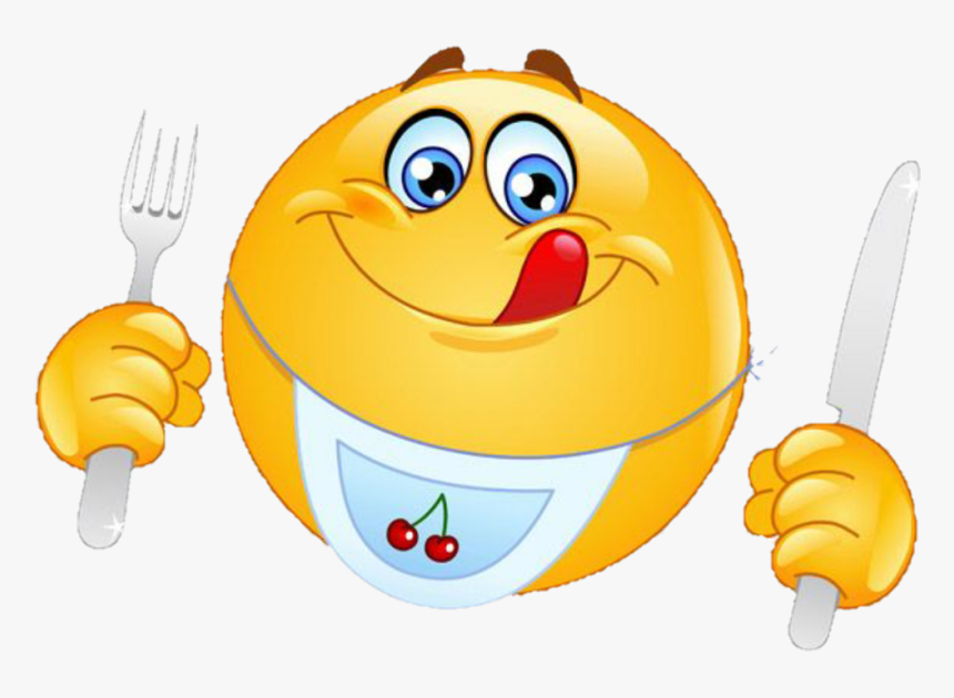 Transparent Cartoon Fork Png - Emoji Ready To Eat, Png Download - kindpng