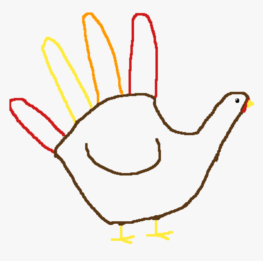 Hand Turkey Png, Transparent Png, Free Download