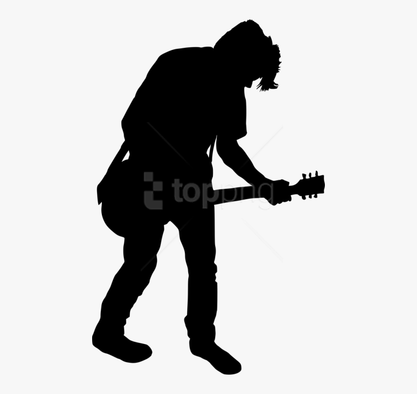 Free Png Electric Guitar Player Png - Guitar Player Silhouette Clipart, Transparent Png, Free Download