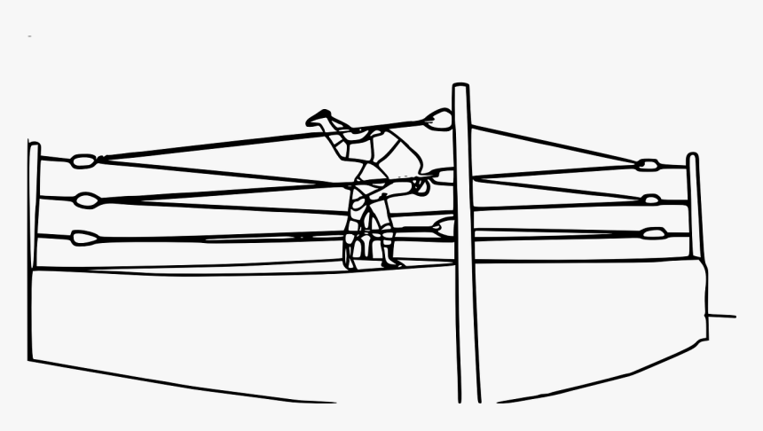 Wrestling Ring Professional Wrestling Boxing Rings - Draw A Wrestling Ring, HD Png Download, Free Download