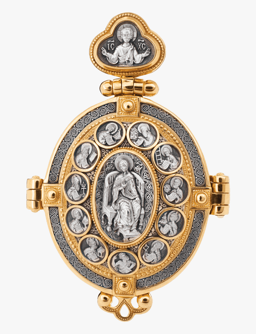 Russian Orthodox Silver Foldable Icon Medal Pendant - Locket, HD Png Download, Free Download