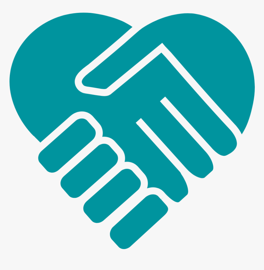 Icon Of Two Hands Shaking, Forming A Heart - Heart Handshake, HD Png Download, Free Download