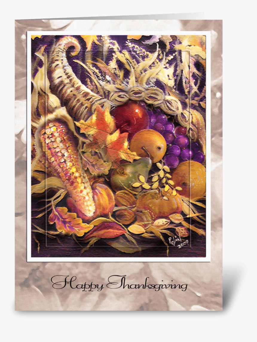 Cornucopia Art Greeting Card - Visual Arts, HD Png Download, Free Download
