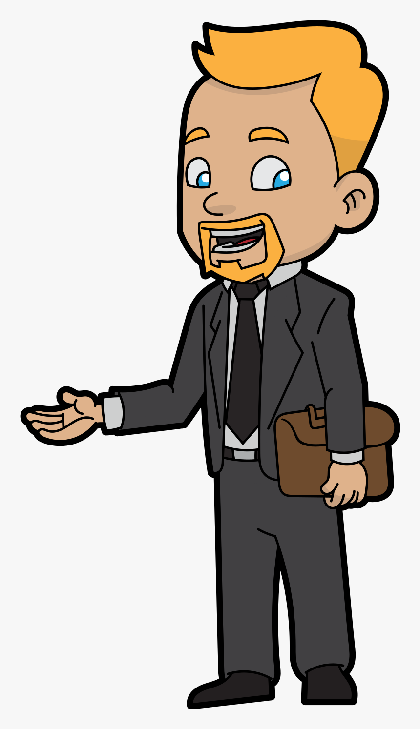 Cartoon White Collar Job, HD Png Download, Free Download