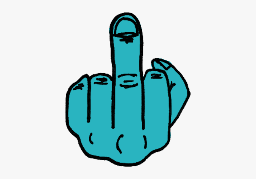 Middle Finger - Transparent Green Middle Finger, HD Png Download, Free Download