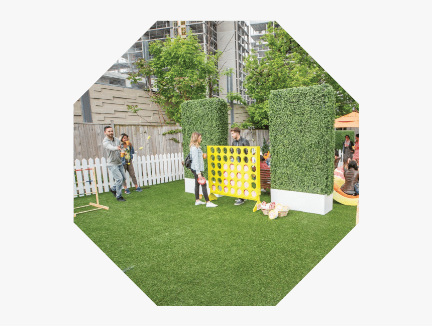 Faux Grass At Outdoor Event - Lawn, HD Png Download, Free Download