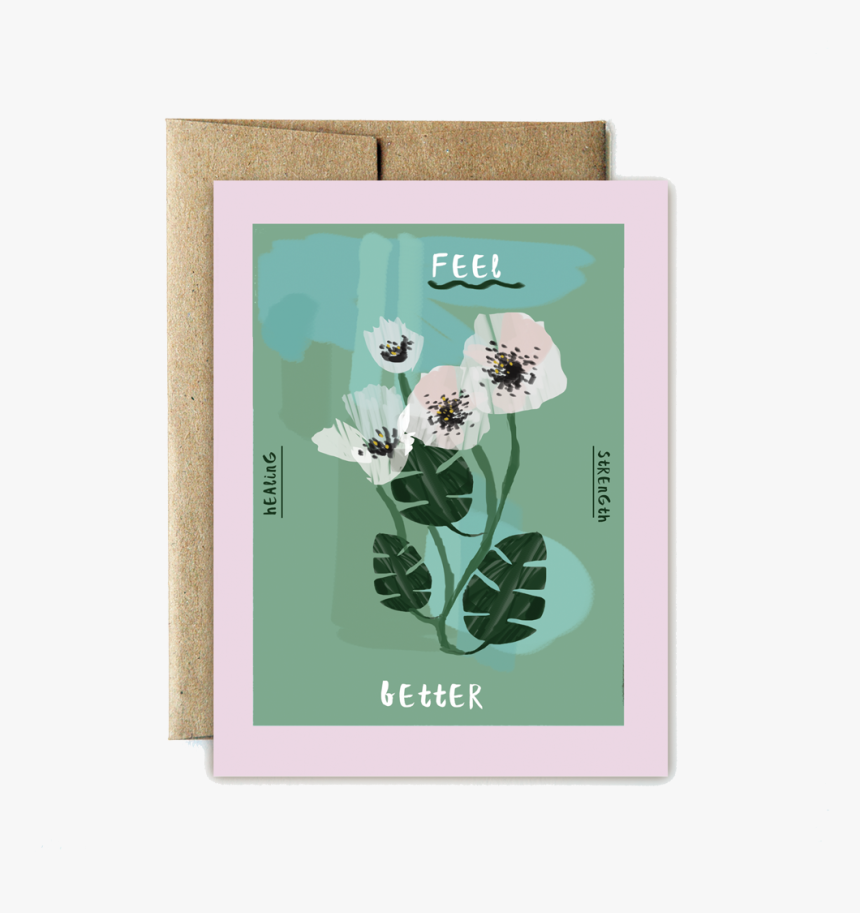 Monstera Feel Better - Greeting Card, HD Png Download, Free Download