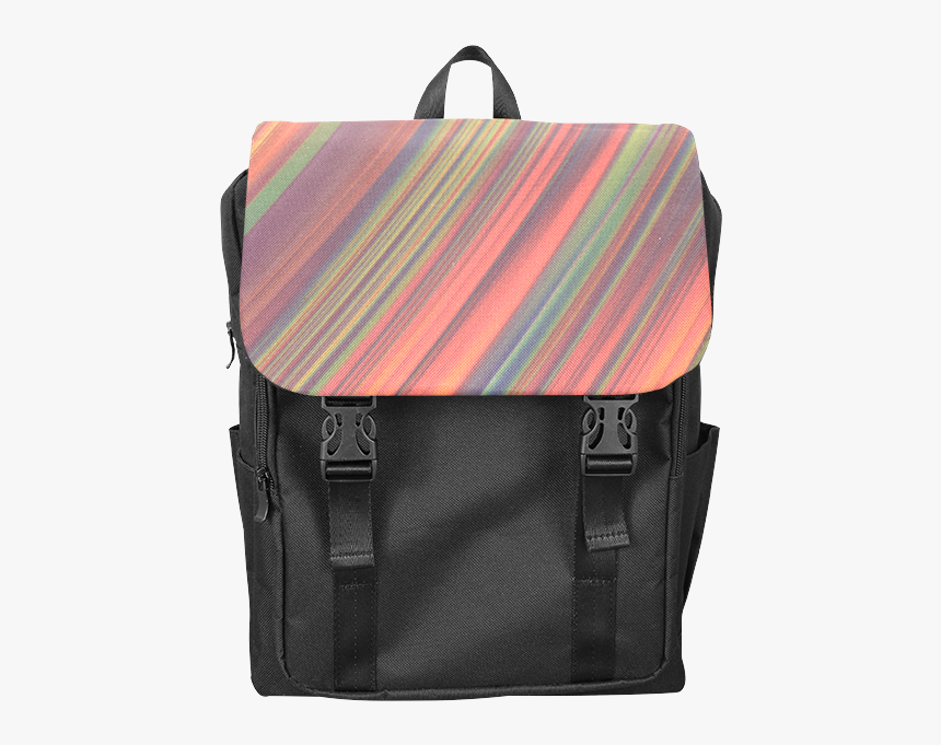 Diagonal Stripes Casual Shoulders Backpack - Messenger Bag, HD Png Download, Free Download