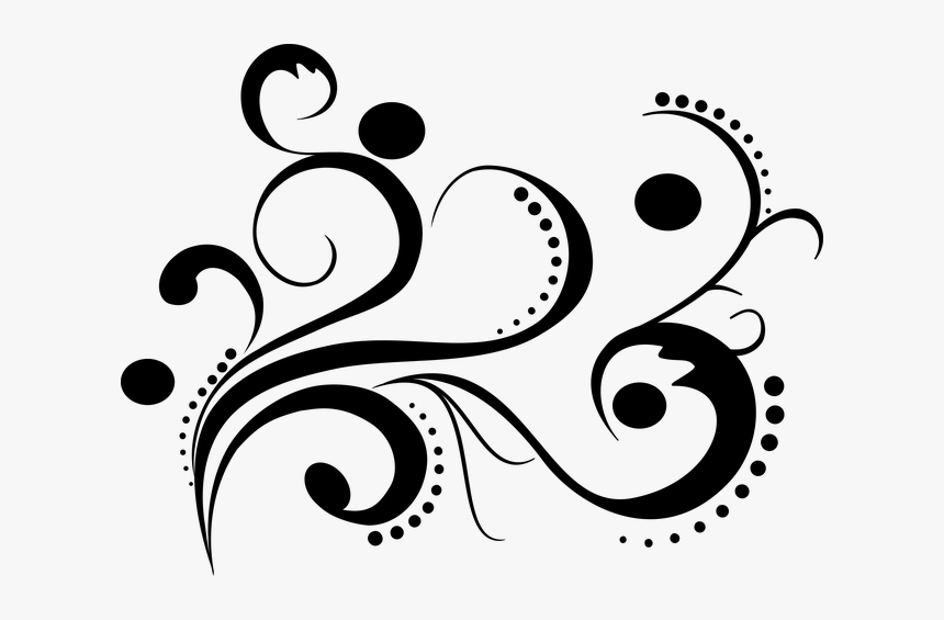 Zentangle - Siluet Floral Png, Transparent Png, Free Download