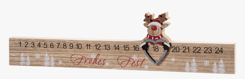 Wooden Slide Advent Calendar Reindeer - Monkey, HD Png Download, Free Download