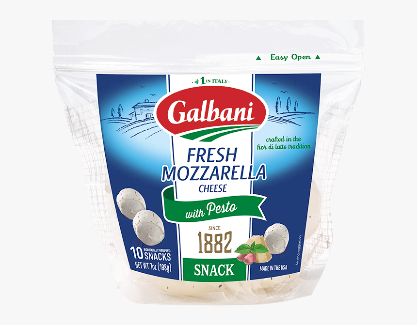 Fresh Mozzarella Pesto Snacks - Galbani Mozzarella, HD Png Download, Free Download