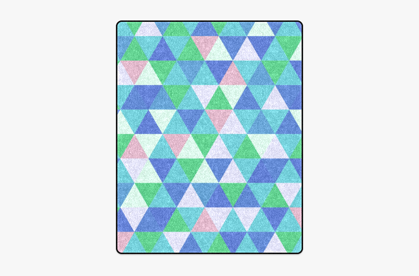 Green Blue Pink Abstract Triangles Blanket 40"x50" - Triangle, HD Png Download, Free Download