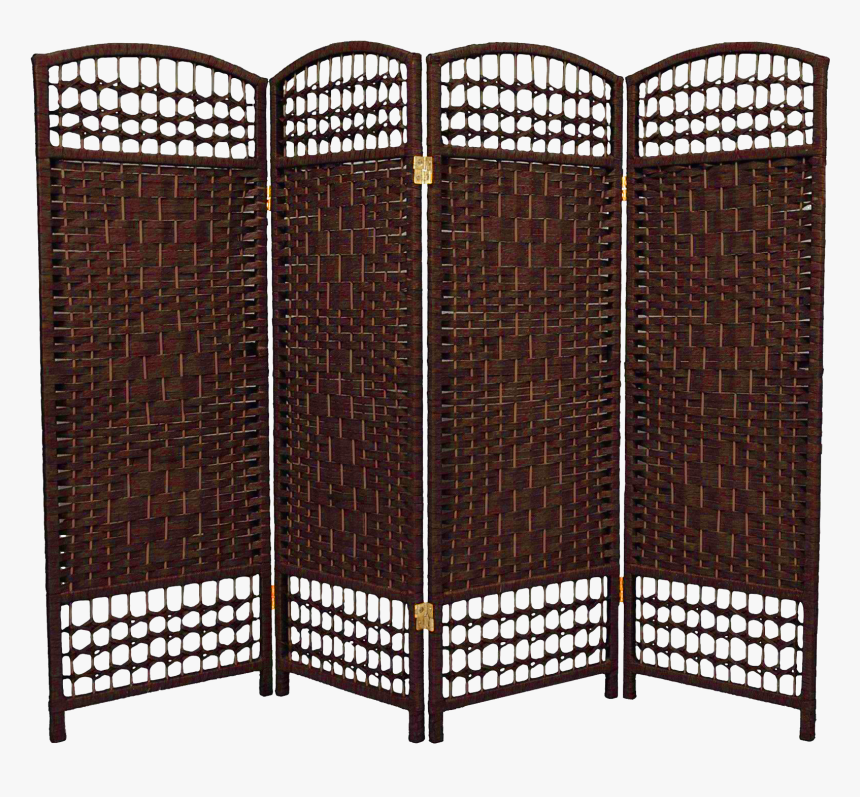 4 Panel Interwoven Mediterranean Folding Screen Room - Folding Screen Straw, HD Png Download, Free Download