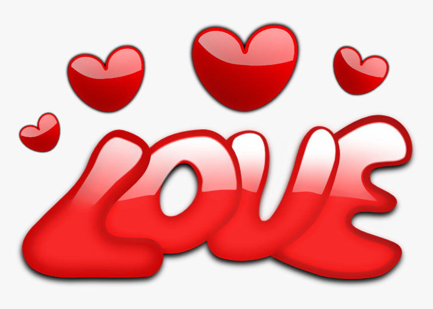 Love Graffiti Text And Heart Clipart, HD Png Download, Free Download