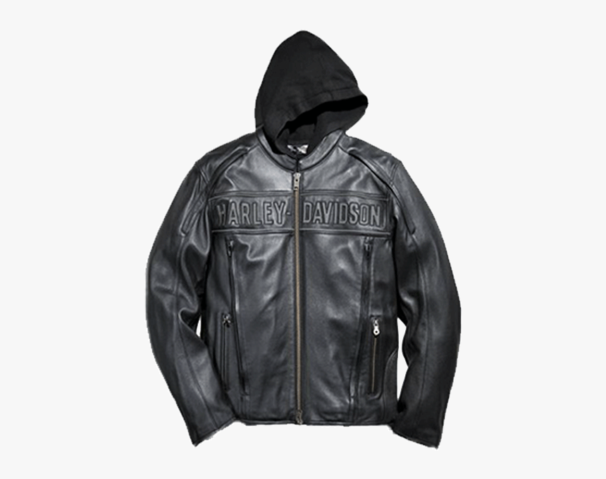 harley davidson leather jacket with hoodie