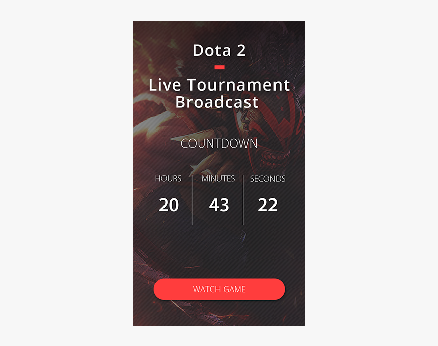 Dota2 Coutdown Dota2 Design Daily Ui Dailyui - Multimedia Software, HD Png Download, Free Download