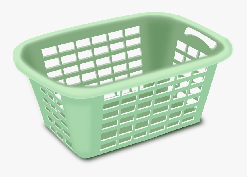 Plastic Laundry Basket - Transparent Clipart Laundry Basket, HD Png Download, Free Download