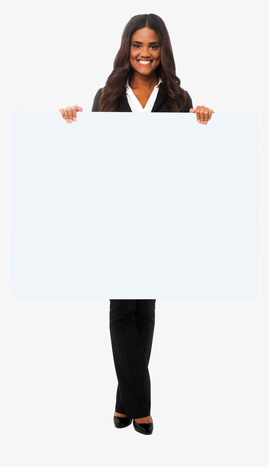 Girl Holding Banner Png Background Photo - Public Speaking, Transparent Png, Free Download