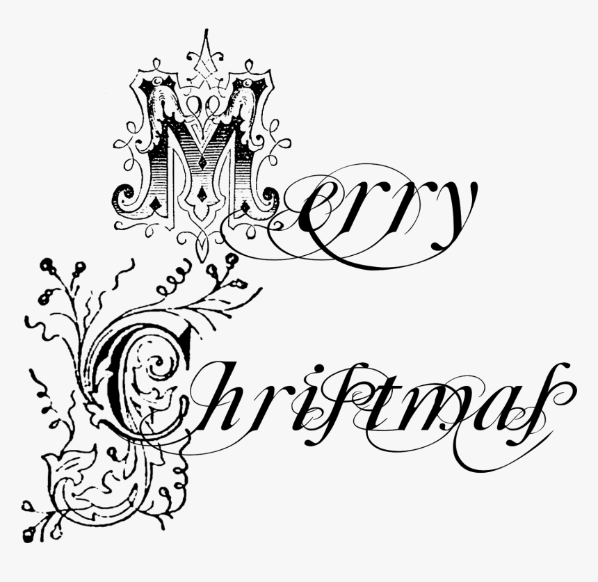 Christmas Word Design Drawing, HD Png Download, Free Download