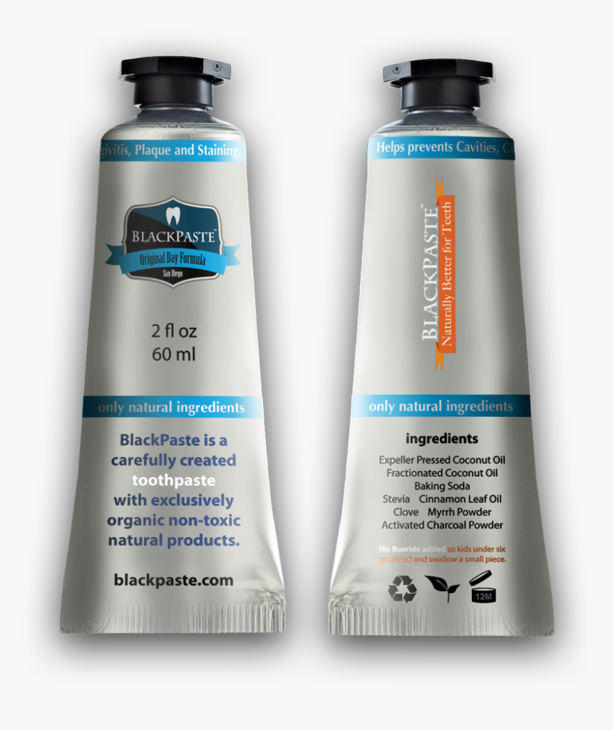 Blackpaste Front Back Tube - Bottle, HD Png Download, Free Download