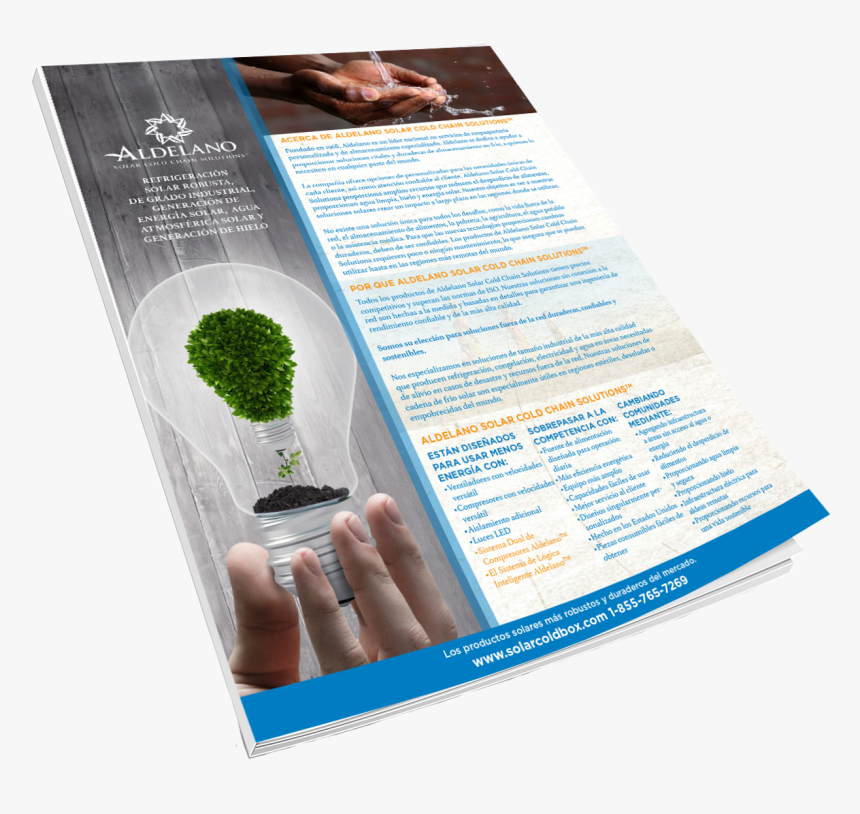 Aldelano Solar Cold Chain Solutions Espanol - Brochure, HD Png Download, Free Download