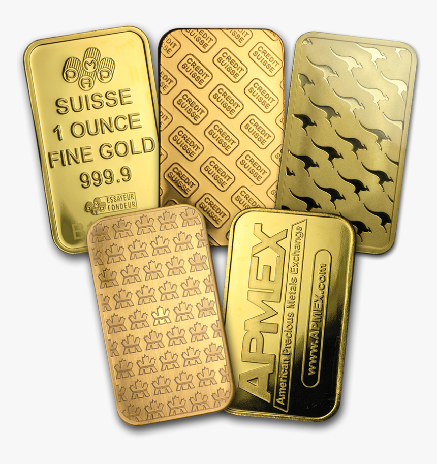 1 Oz Gold Generic Bar - Wallet, HD Png Download, Free Download