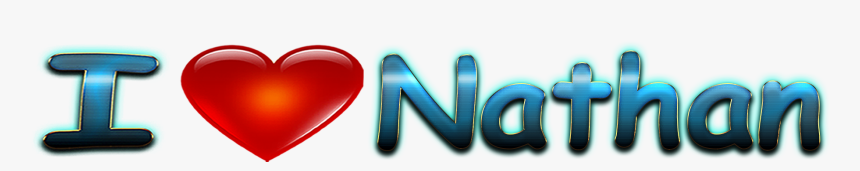 Nathan Love Name Heart Design Png - Portable Network Graphics, Transparent Png, Free Download