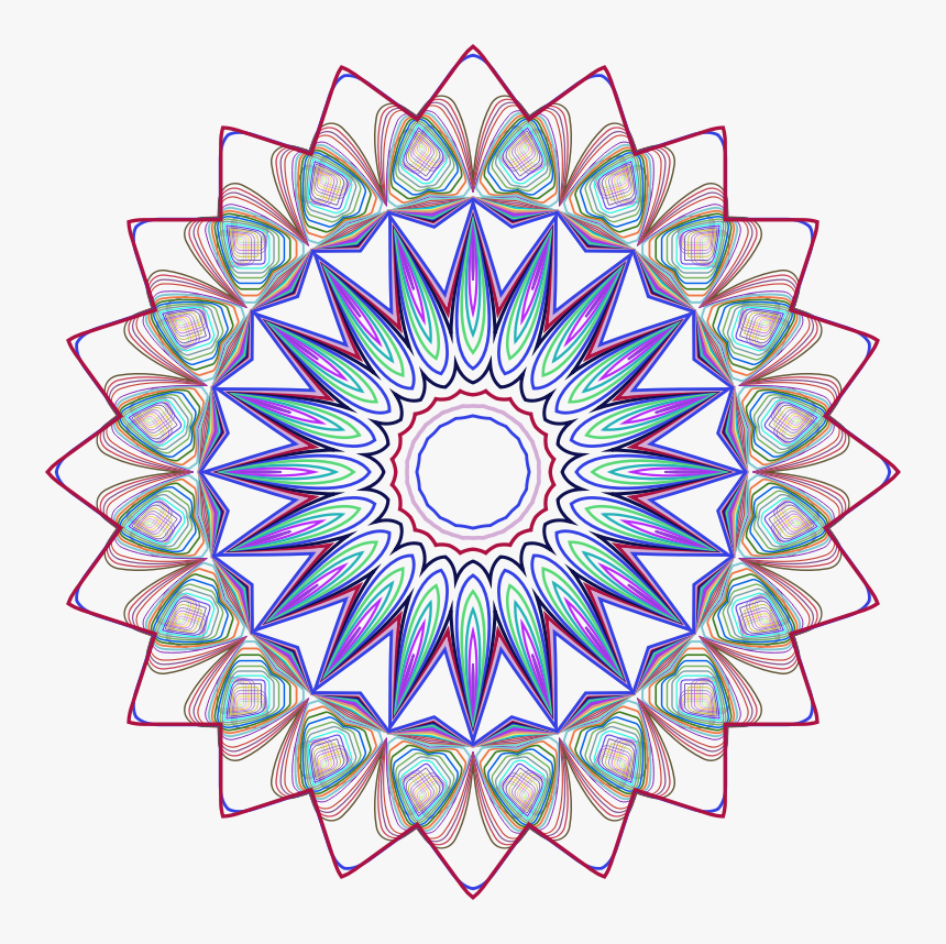 Download Prismatic Mandala Line Art Design 3 No Background Mandala Svg Transparent Background Hd Png Download Kindpng