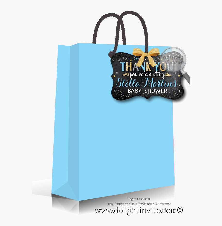 Twinkle Twinkle Little Star Boy Baby Shower Favor Tags - Diaper Bag, HD Png Download, Free Download