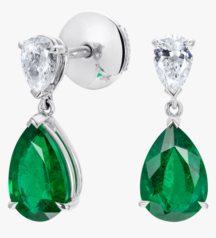 Wallace Emerald And Diamond Earrings - Earrings, HD Png Download, Free Download