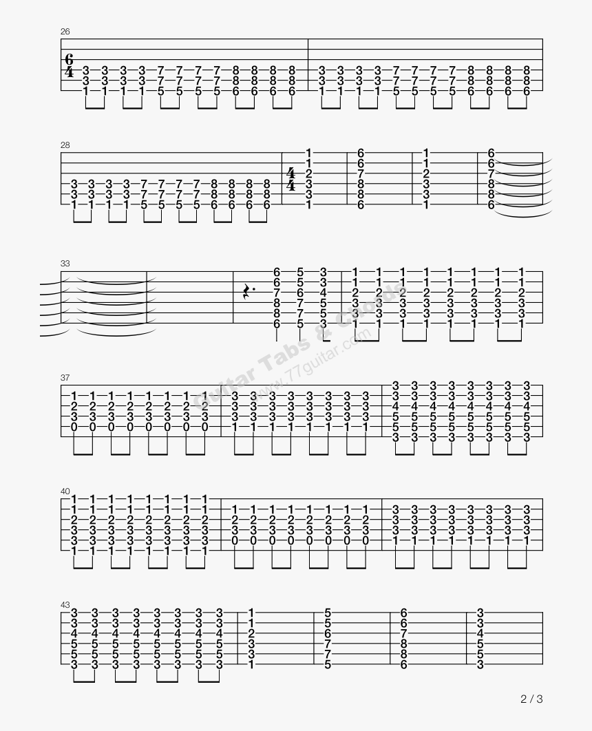 Sky Is A Neighborhood Guitar Tab, HD Png Download, Free Download