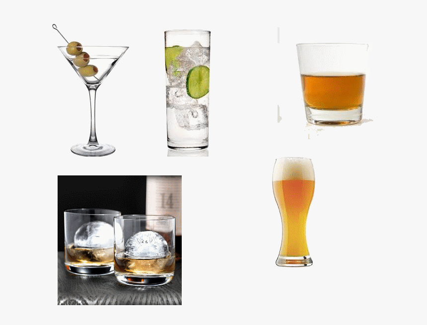 Some Images Of Various Types Of Glasses Containing - Lager, HD Png Download, Free Download