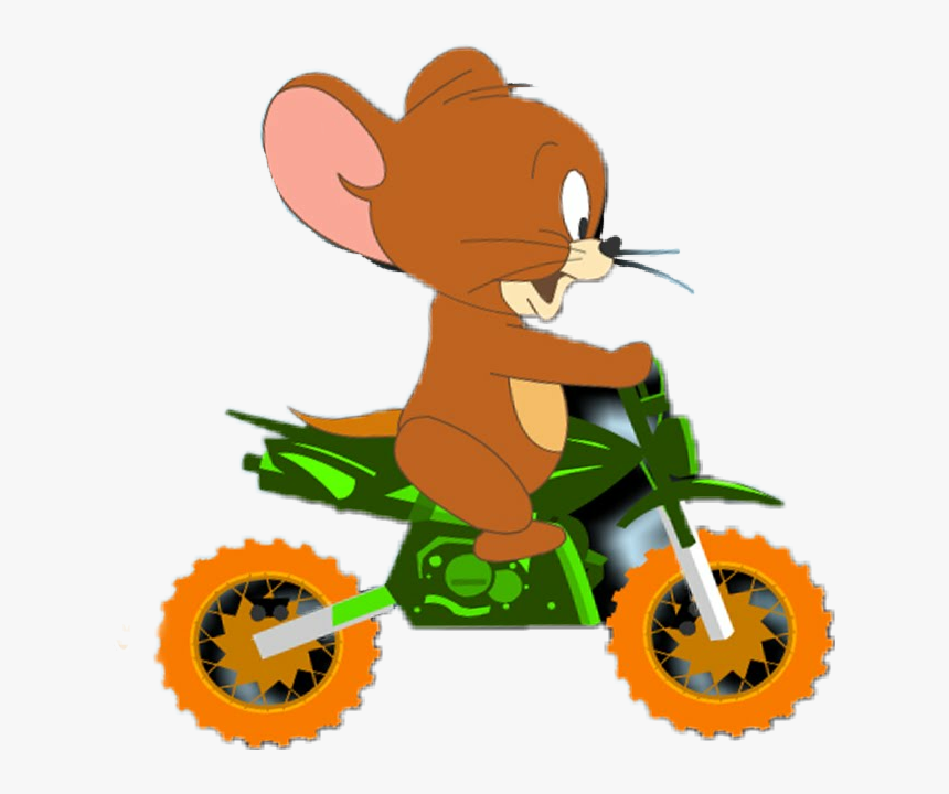 Jerry Cartoon On Bike, HD Png Download, Free Download