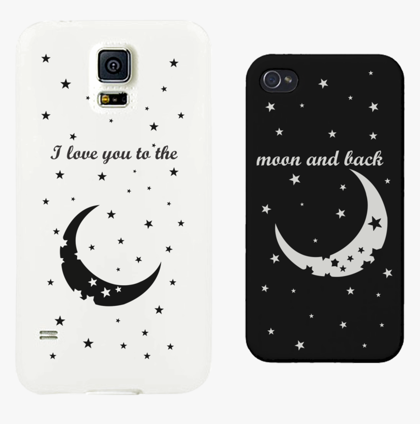 I Love You To The Moon And Back Matching Couple Black - Matching Iphone Se Cases, HD Png Download, Free Download