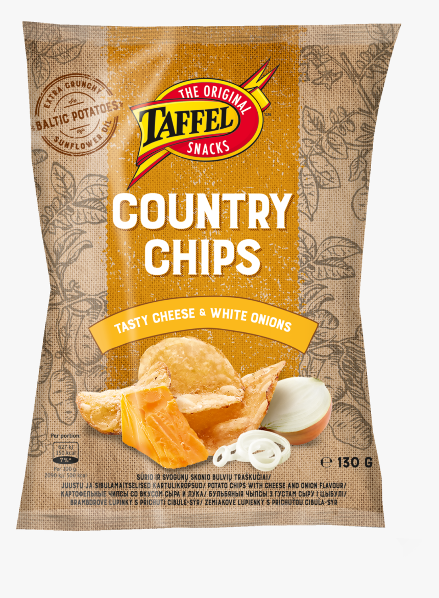 Potato Chips With Cheese And Onion Flavour - Taffel Country, HD Png Download, Free Download