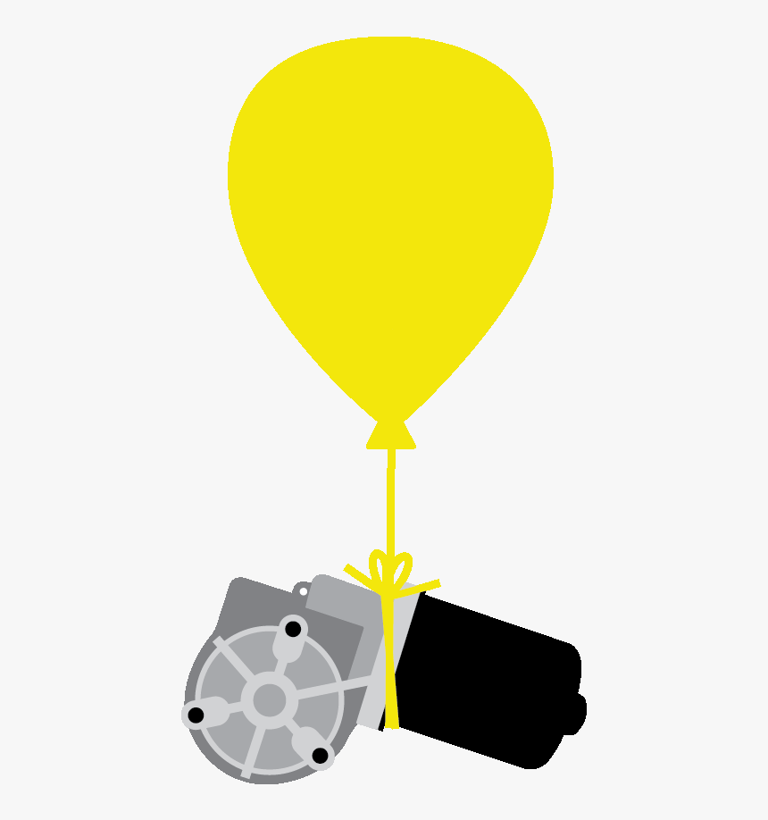 Lighter Weight Dc Gear Motor - Balloon, HD Png Download, Free Download