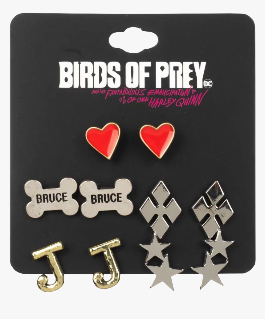 Birds Of Prey - Harley Quinn Earrings Birds Of Prey, HD Png Download, Free Download