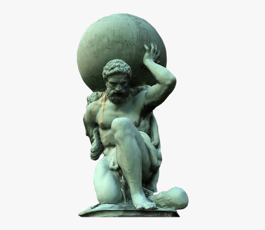 Atlas Statue - Greek Statue Transparent Background, HD Png Download, Free Download