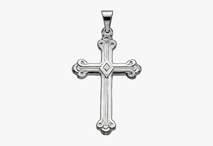 Trefoil Platinum Cross - Pendant, HD Png Download, Free Download