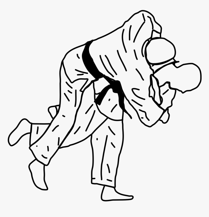 File - Uchi Mata - Svg - Judo Throws Judo Drawing Easy, HD Png Download, Free Download