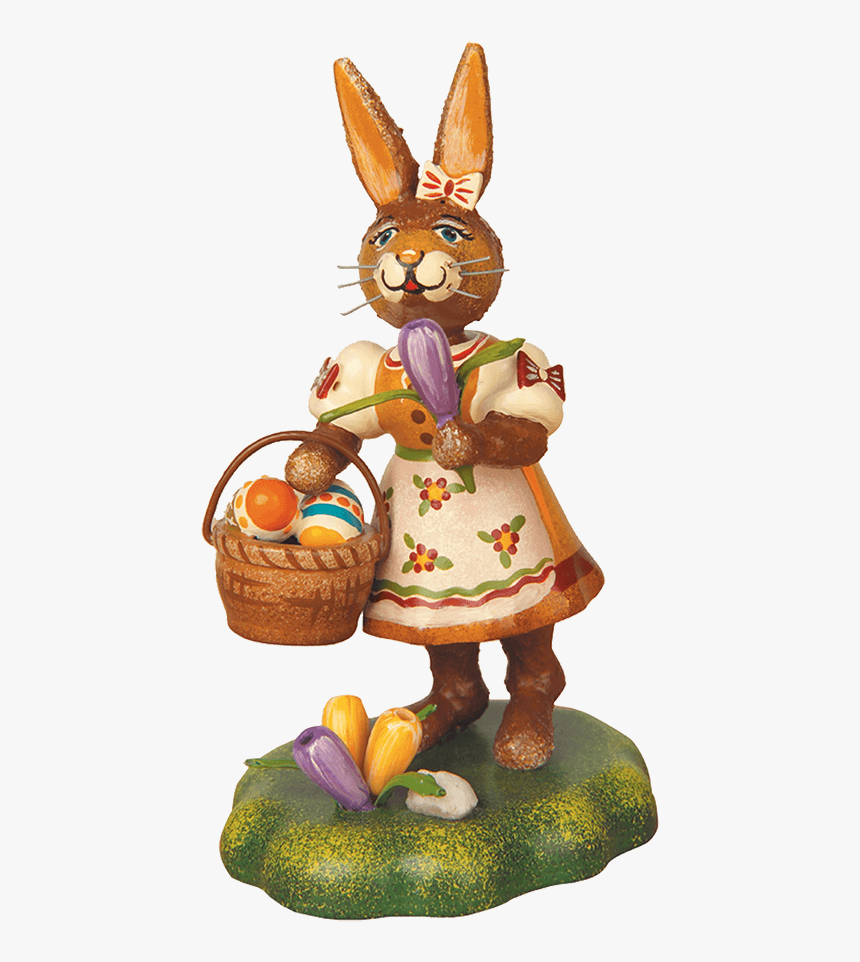 Mother Rabbit With Crocus - Lapin De Paques En Bois, HD Png Download, Free Download