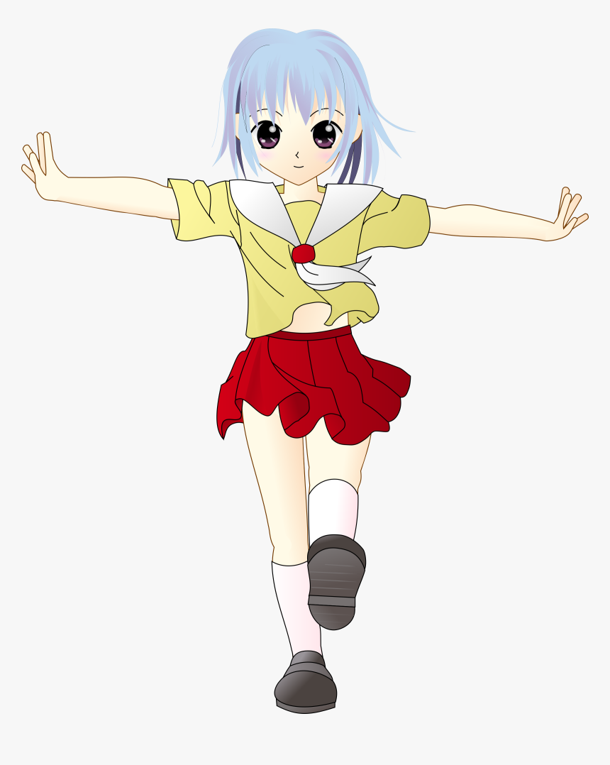 Anime Gif Transparent - Anime Girl Dancing Transparent, HD Png Download, Free Download