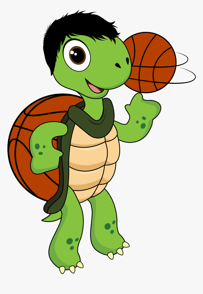 Cartoon Turtle Playing Basketball, HD Png Download, Free Download