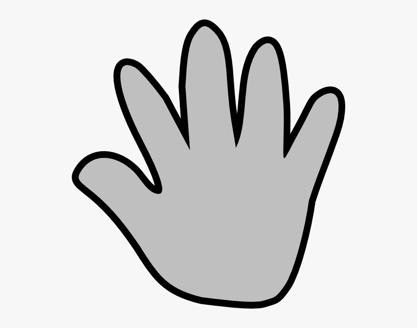 Gray Handprint Svg Clip Arts - High Five Clipart Black And White, HD Png Download, Free Download