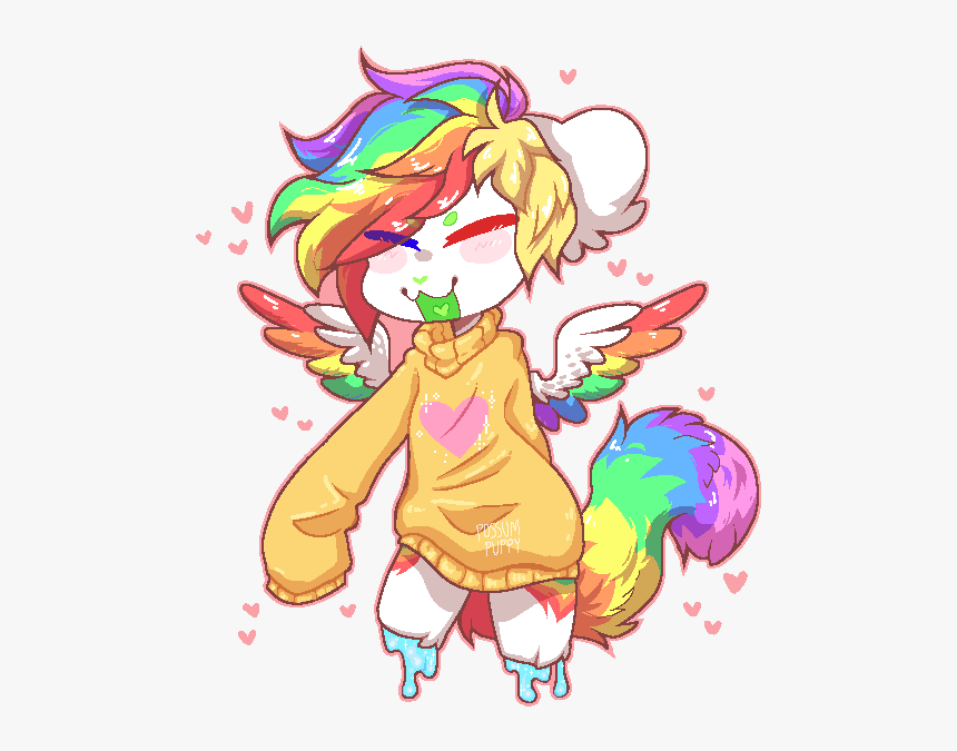 Cute Rainbow Furry - Cute Fursona, HD Png Download, Free Download