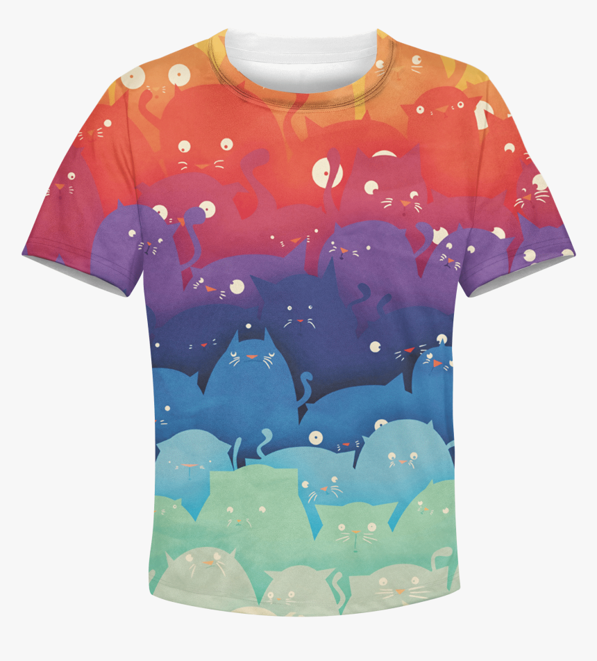 3d Cute Rainbow Cats Kid Full Print Hoodie T Shirt - Kryty Na Mobil Xiaomi Redmi Note 5, HD Png Download, Free Download