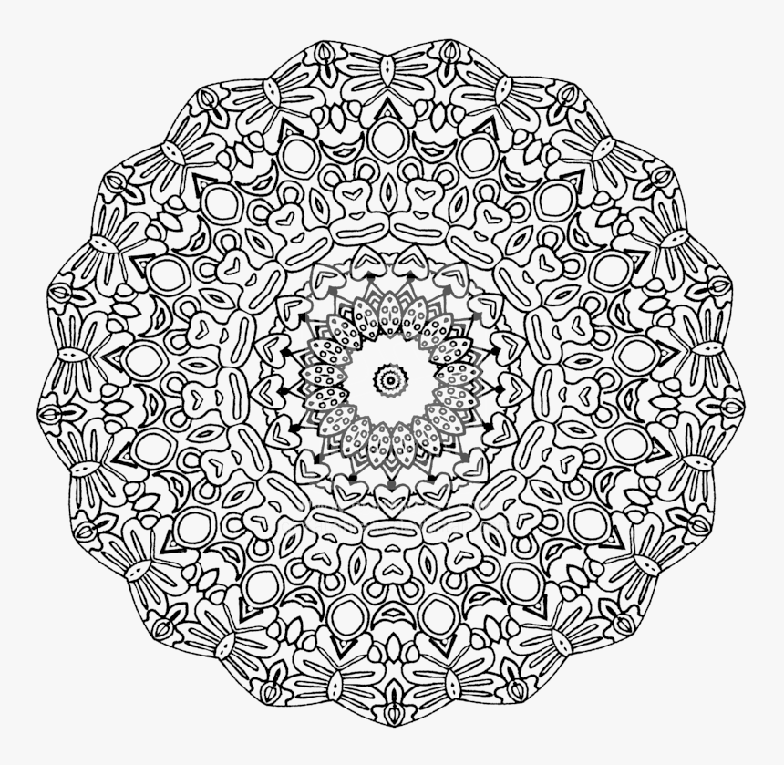 Zentangle Transparent Image - Mandala Pdf, HD Png Download, Free Download