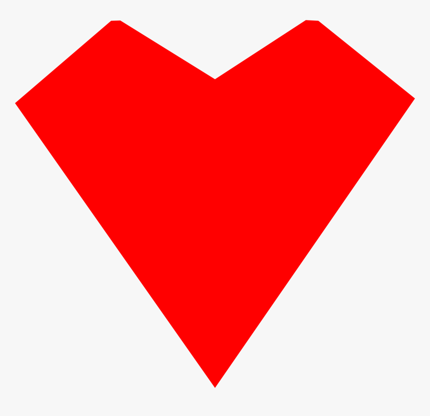 Red Heart Lines Big - Heart With Straight Lines, HD Png Download, Free Download