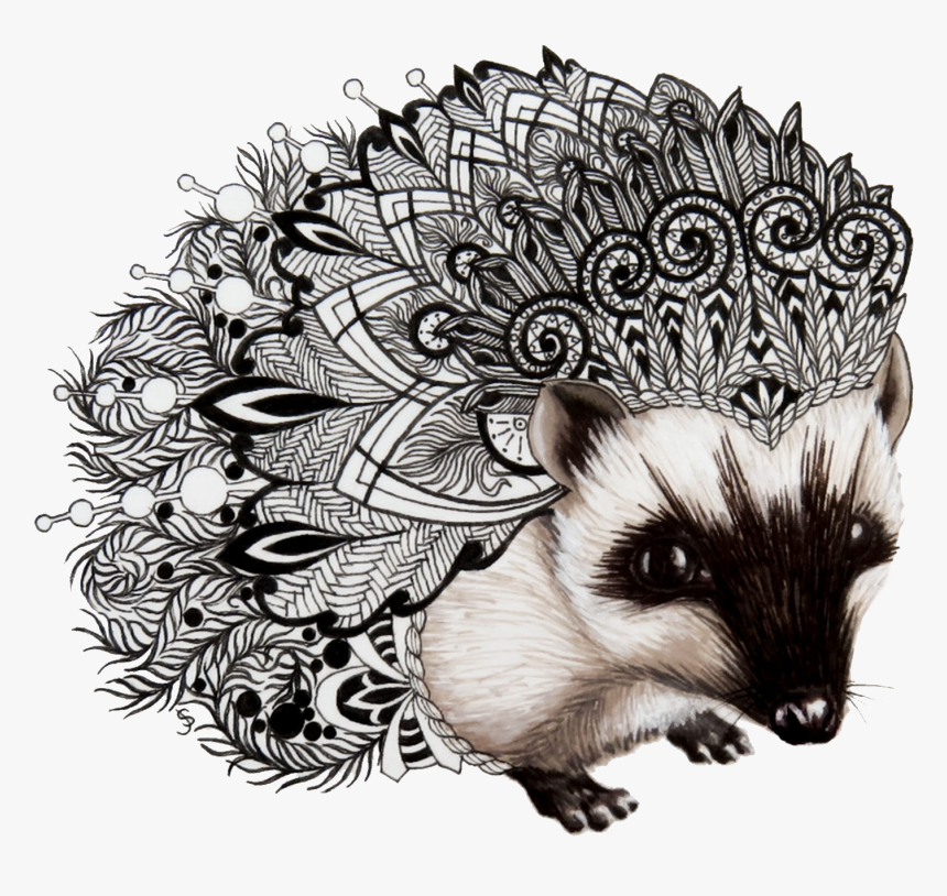 Zentangle Hedgehog , Png Download, Transparent Png, Free Download