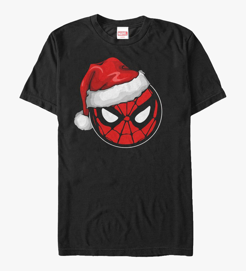 Santa Hat Spider Man T Shirt - Spiderman Wearing Santa Hat, HD Png Download, Free Download